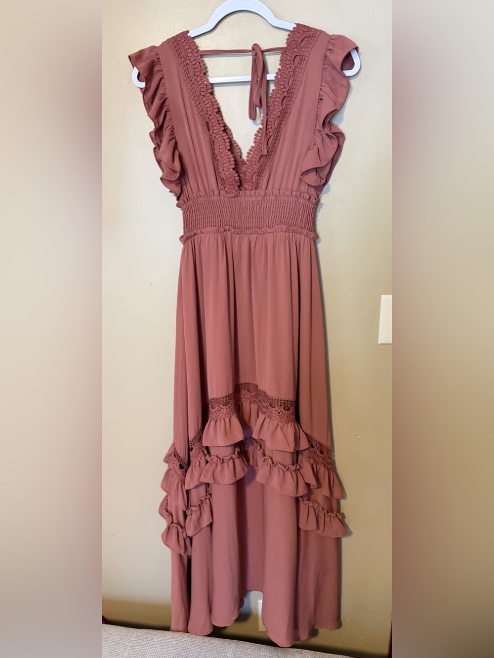 Baltic Born Jasmine Ruffled V-Neck Maxi Dress - Picture 4 of 7